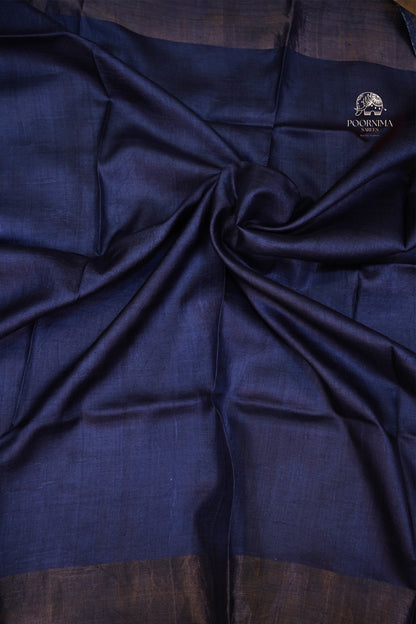 PURE TUSSAR SAREE - GREY