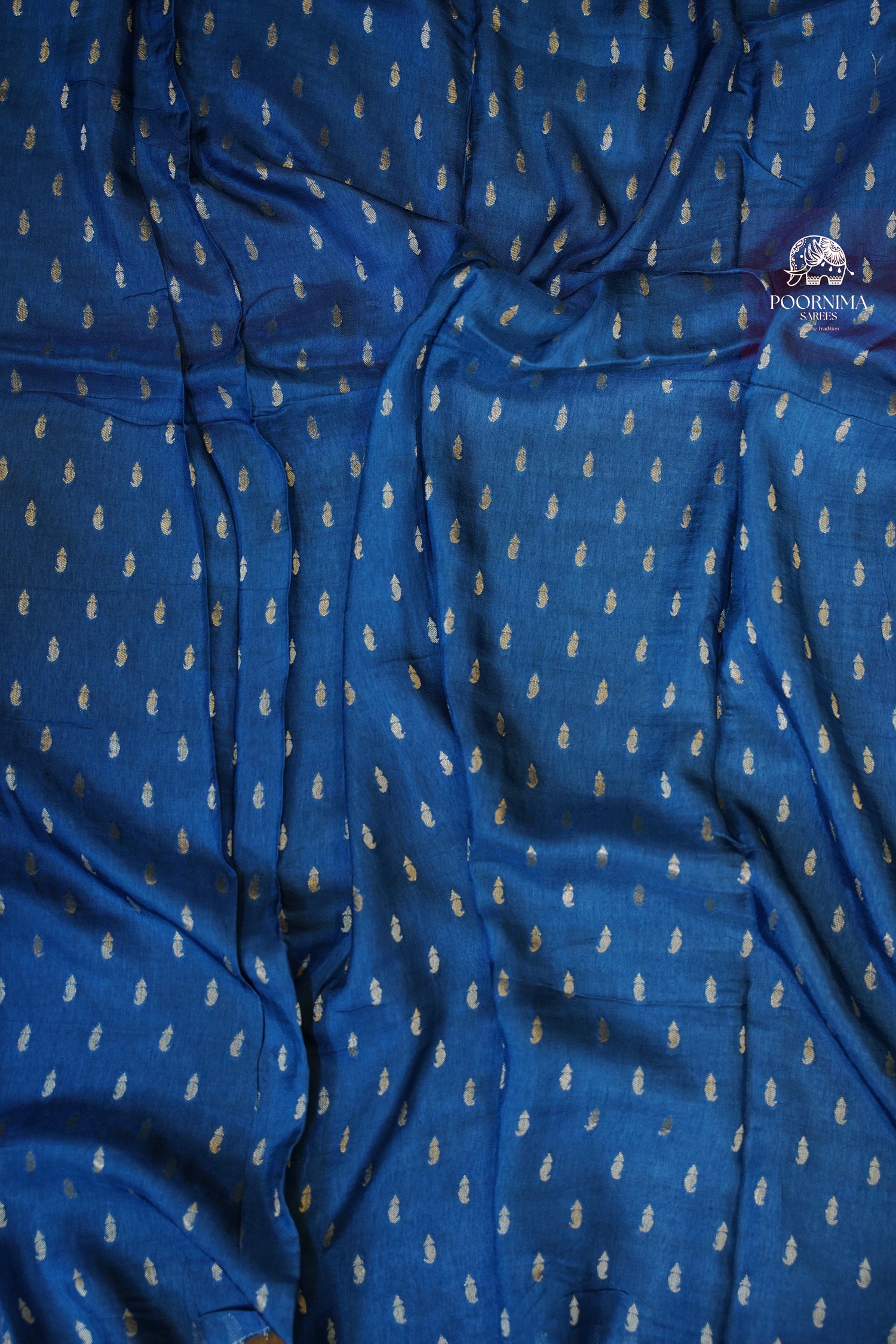 MYSORE CRAPE DIGITAL PRINTED SAREE -SKY BLUE