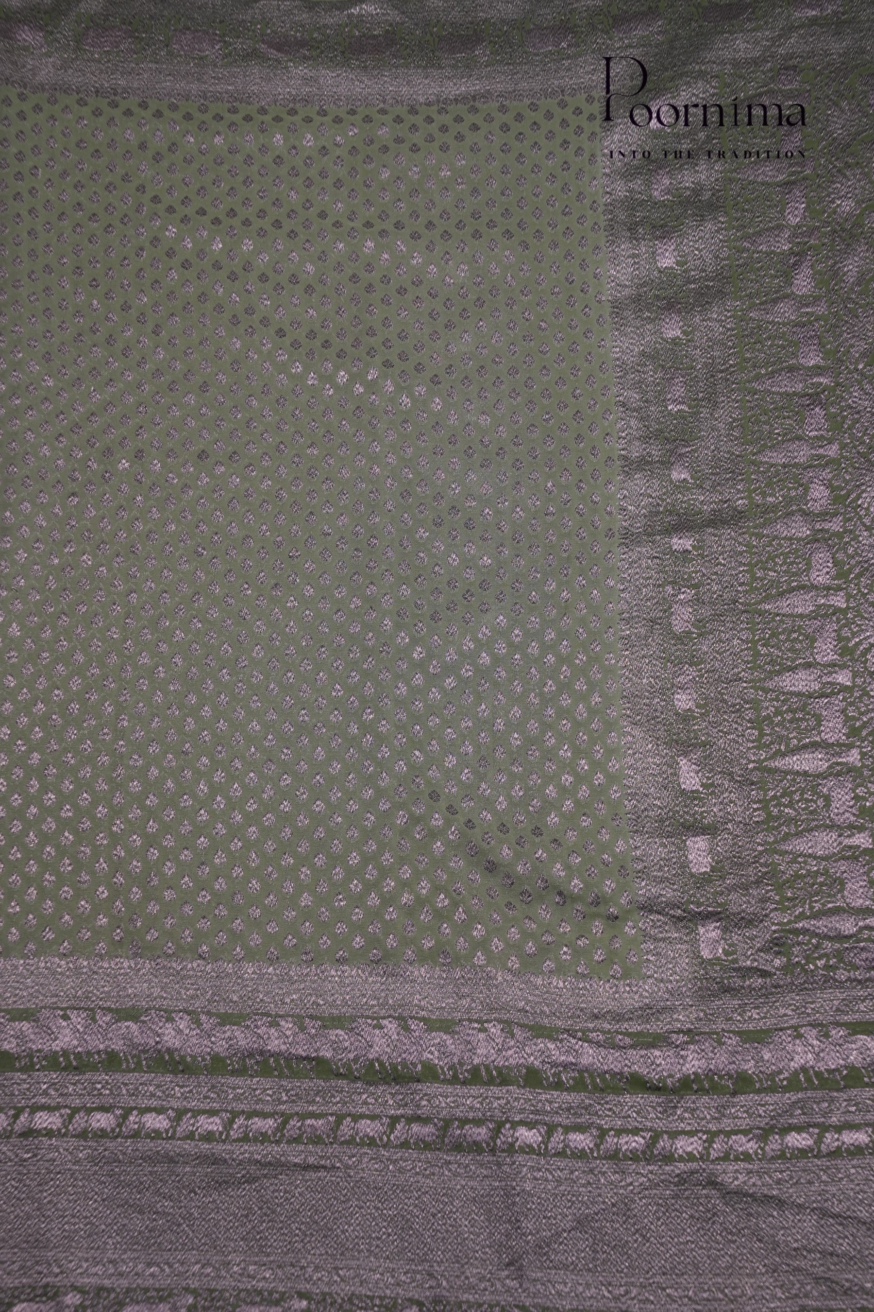 BENARASI GEORGETTE SAREE-GREEN