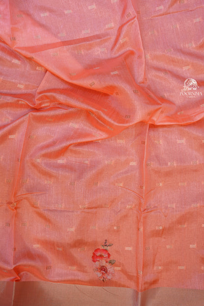 CHANDERI SAREE - IVORY CREAM