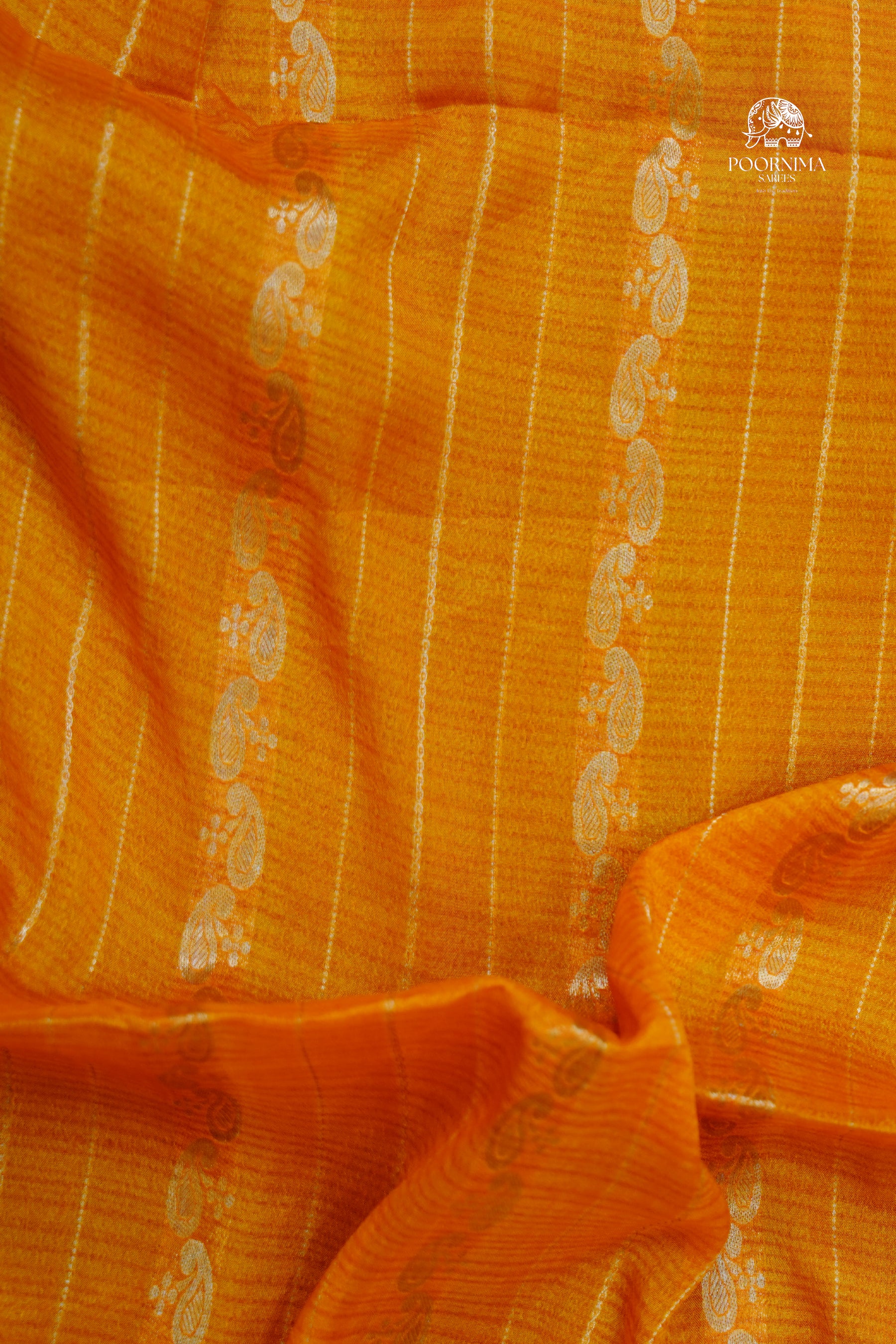 VISCOSE GEORGETTE SAREE WITH GANGA JAMUNA BORDER