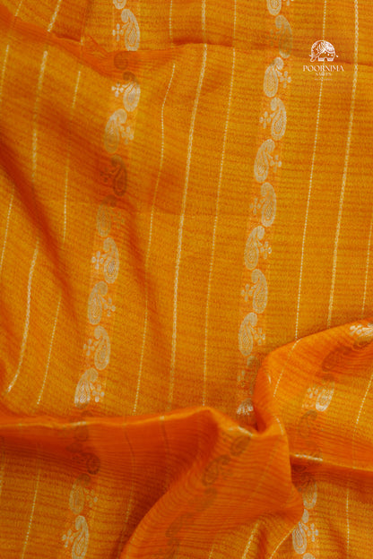 VISCOSE GEORGETTE SAREE WITH GANGA JAMUNA BORDER