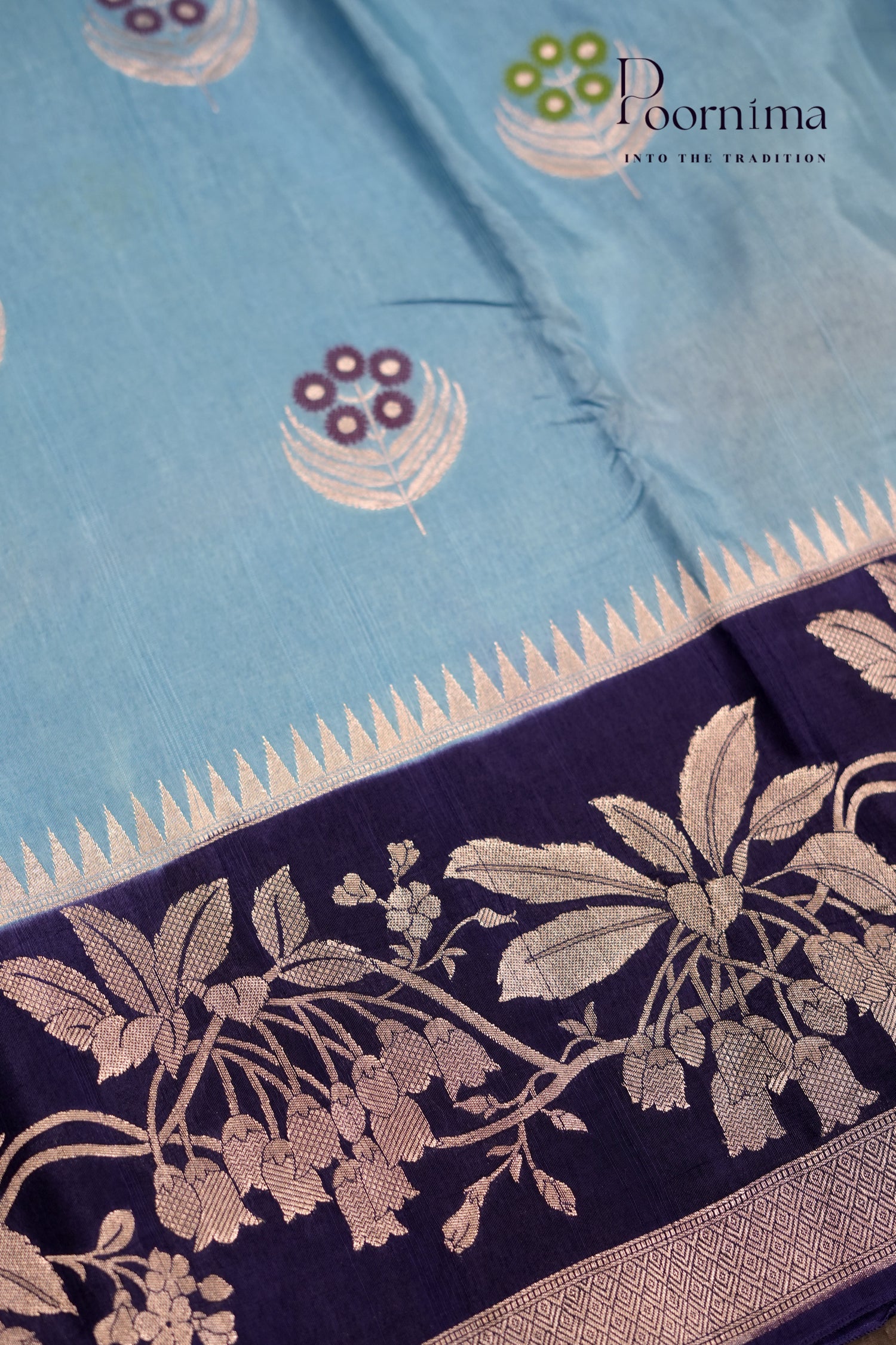 BENARASI PATTU- SKY BLUE
