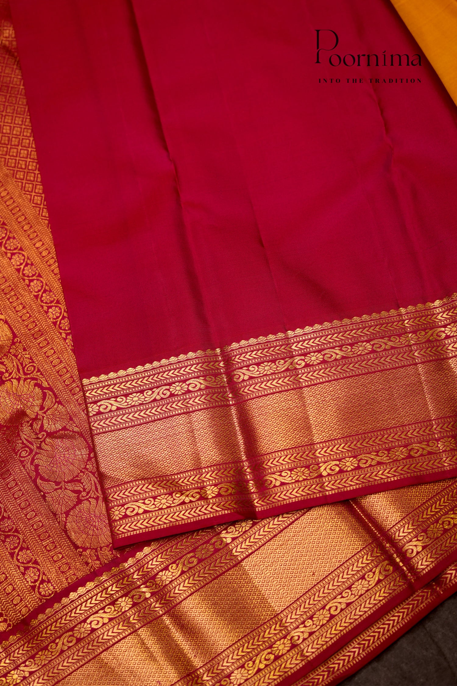 VINTAGE KANJEEVARAM-  DARK YELLOW