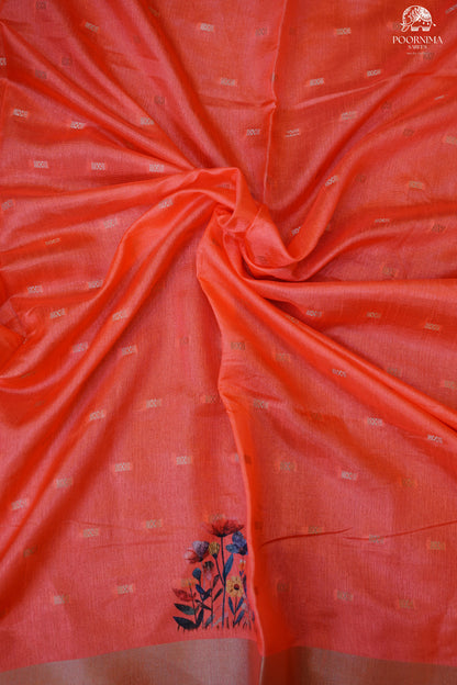 CHANDERI SAREE - BEIGE CREAM