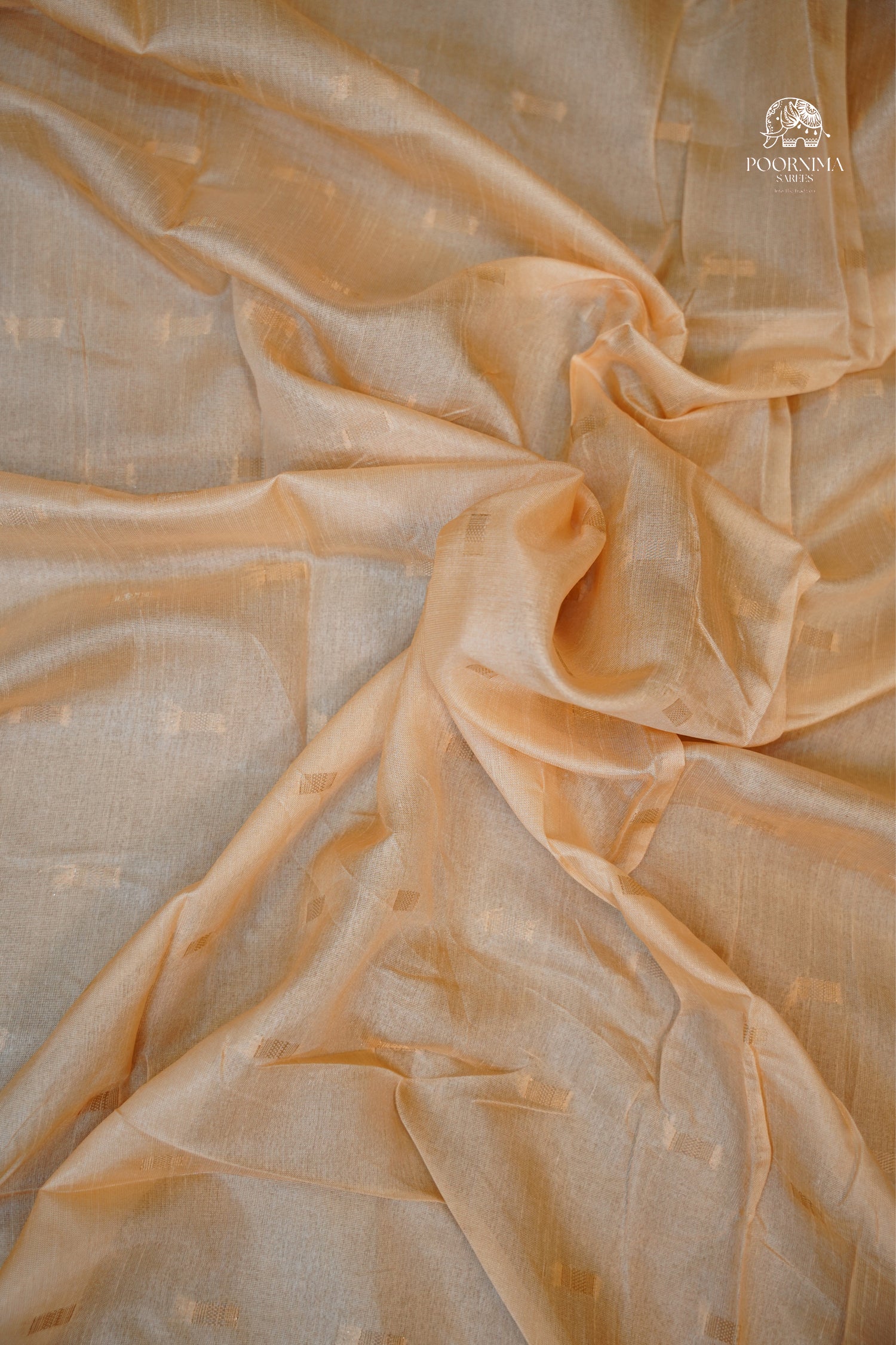 CHANDERI SAREE  - BEIGE CREAM