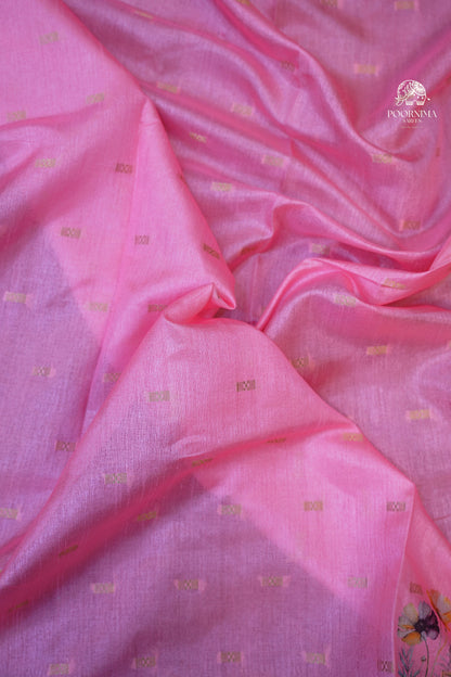 CHANDERI SAREE - PINK