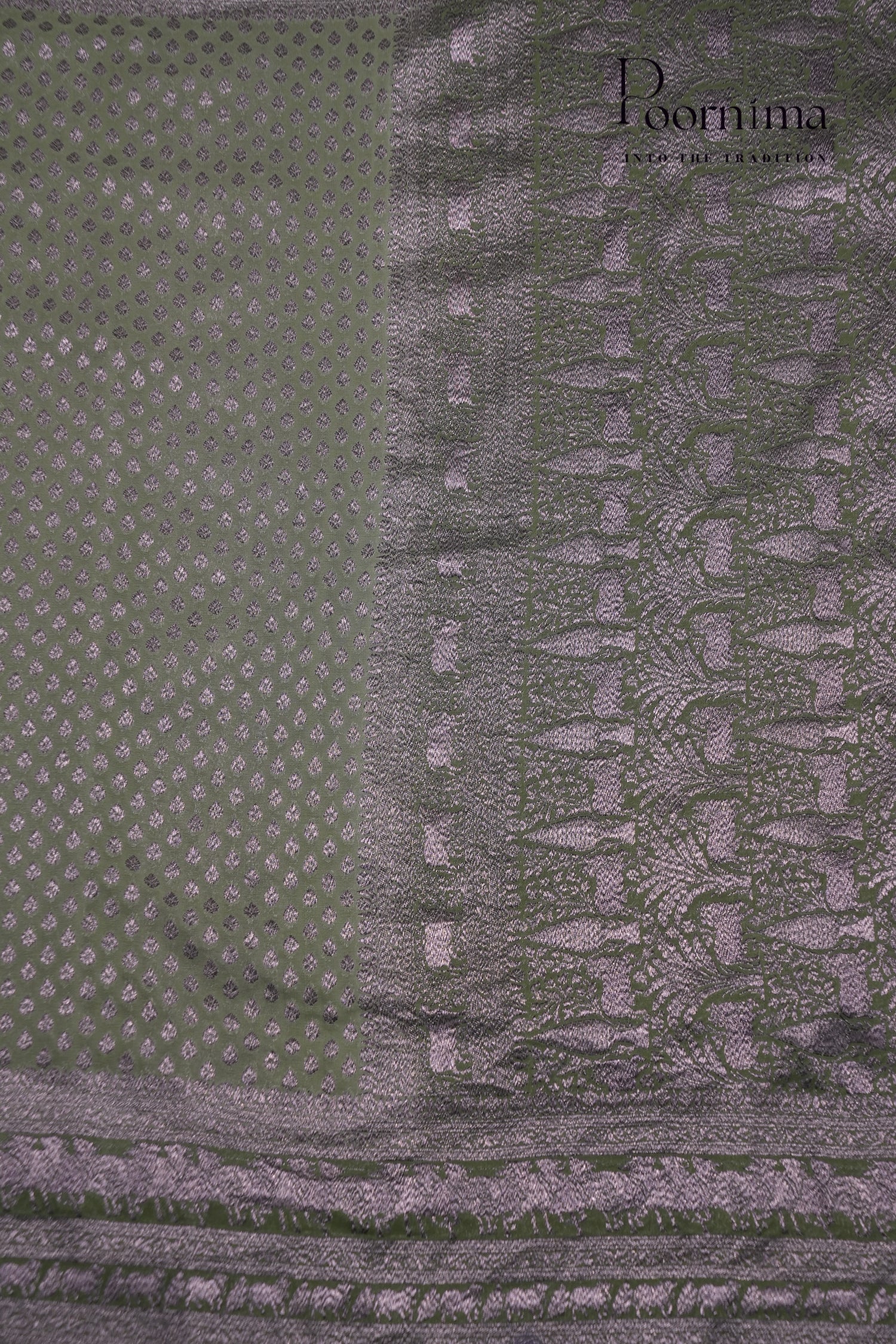 BENARASI GEORGETTE SAREE-GREEN