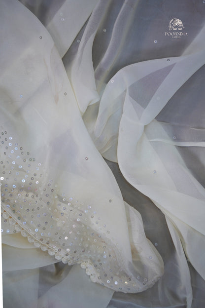 GEORGETTE DIGITAL PRINT SAREE - SKY BLUE