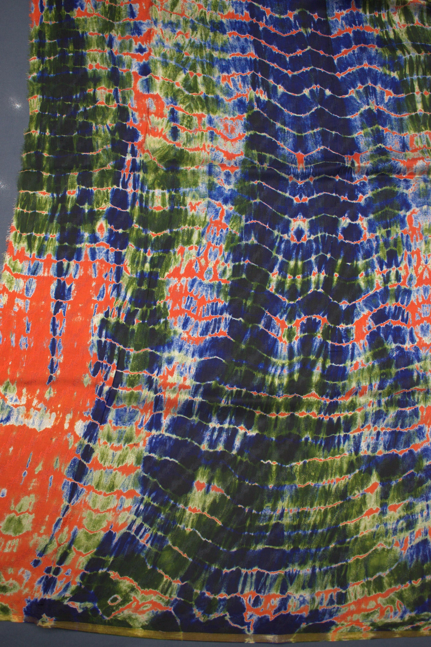 MULBERRY- GEORGETTE SAREER WITH SHIOBORI TIE &amp; DIE