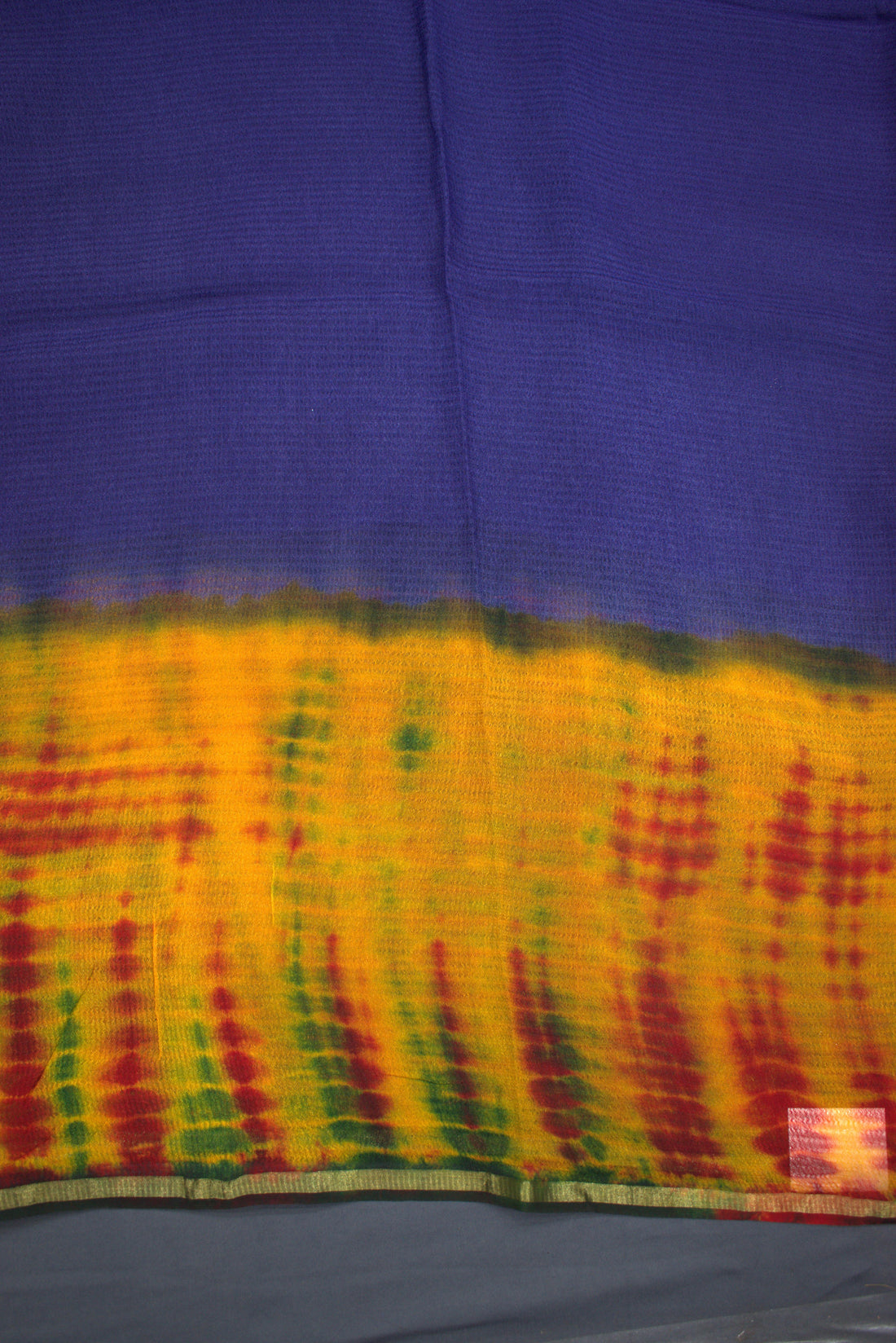 BLUE- GEORGETTE SAREE WITH SHIOBORI TIE & DIE