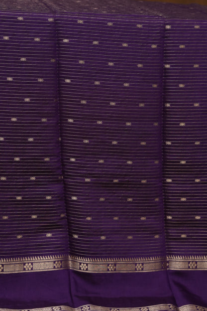 SEMI MYSORE CRAPE SAREE-LEMON GREEN