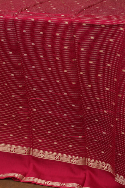 SEMI MYSORE CRAPE SAREE-ORANGE