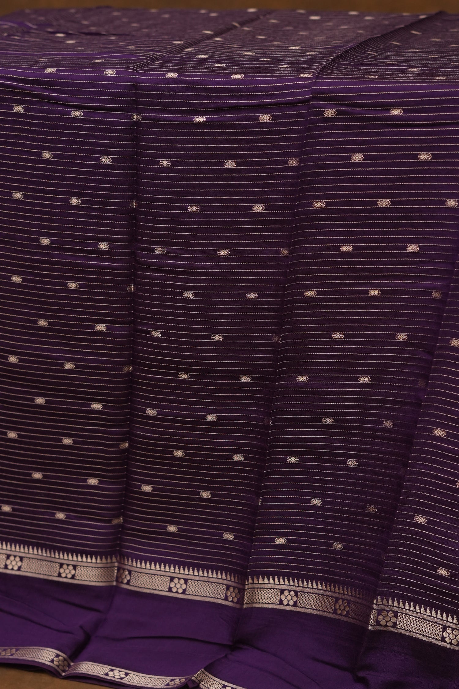 SEMI MYSORE CRAPE SAREE-PURPLE LAVENDER