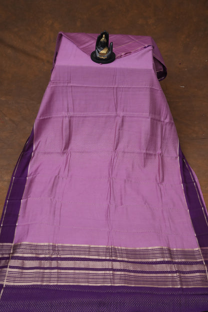 SEMI MYSORE CRAPE SAREE-PURPLE LAVENDER