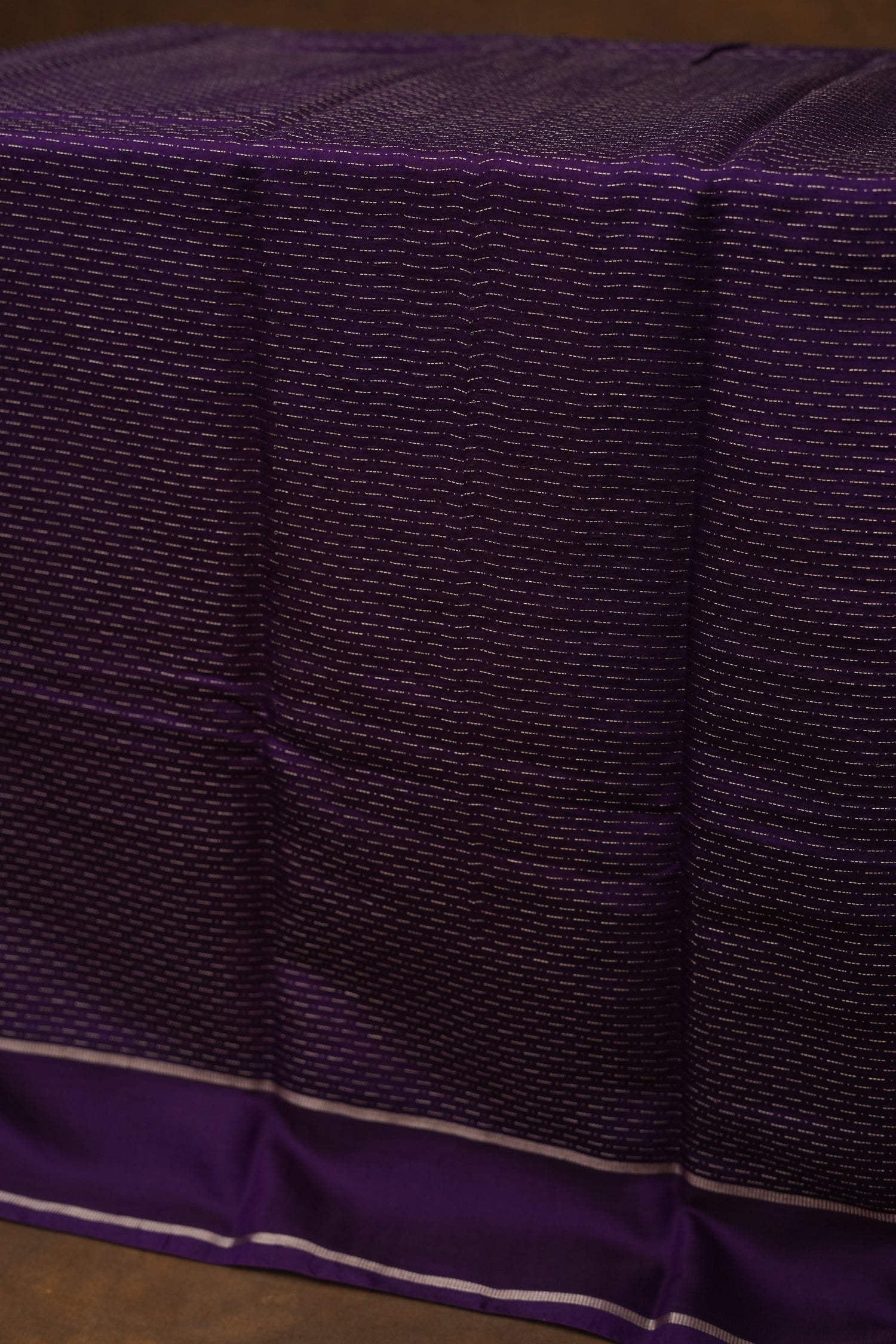 SEMI MYSORE CRAPE SAREE-ORANGE