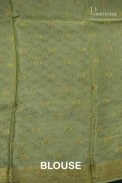 MULTI COLOUR - CRAPE SILK SHADED SAREES WITH ALLOVER ZARI BUTIS