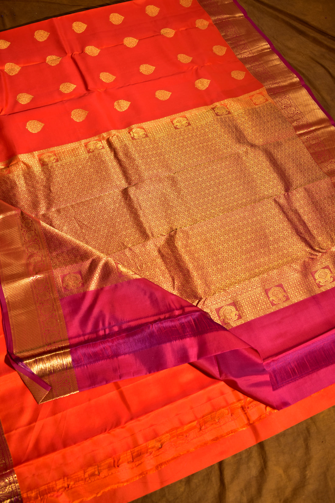 PURE VINTAGE KANCHI PATTU SAREE - KADHAMBARI SILKS