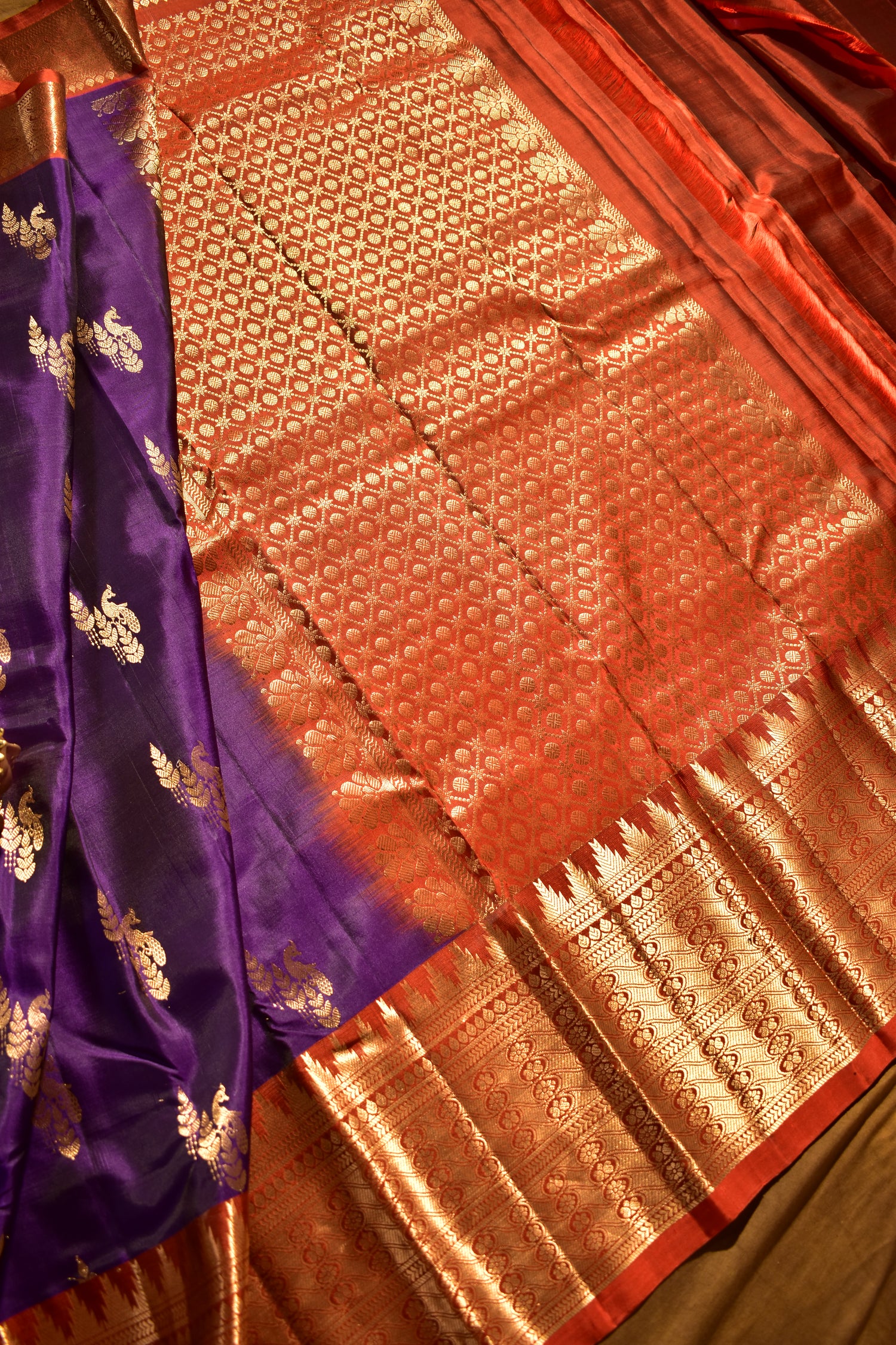 PURE VINTAGE KANCHI PATTU SAREE - KADHAMBARI SILKS