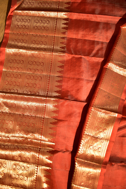 PURE VINTAGE KANCHI PATTU SAREE - KADHAMBARI SILKS