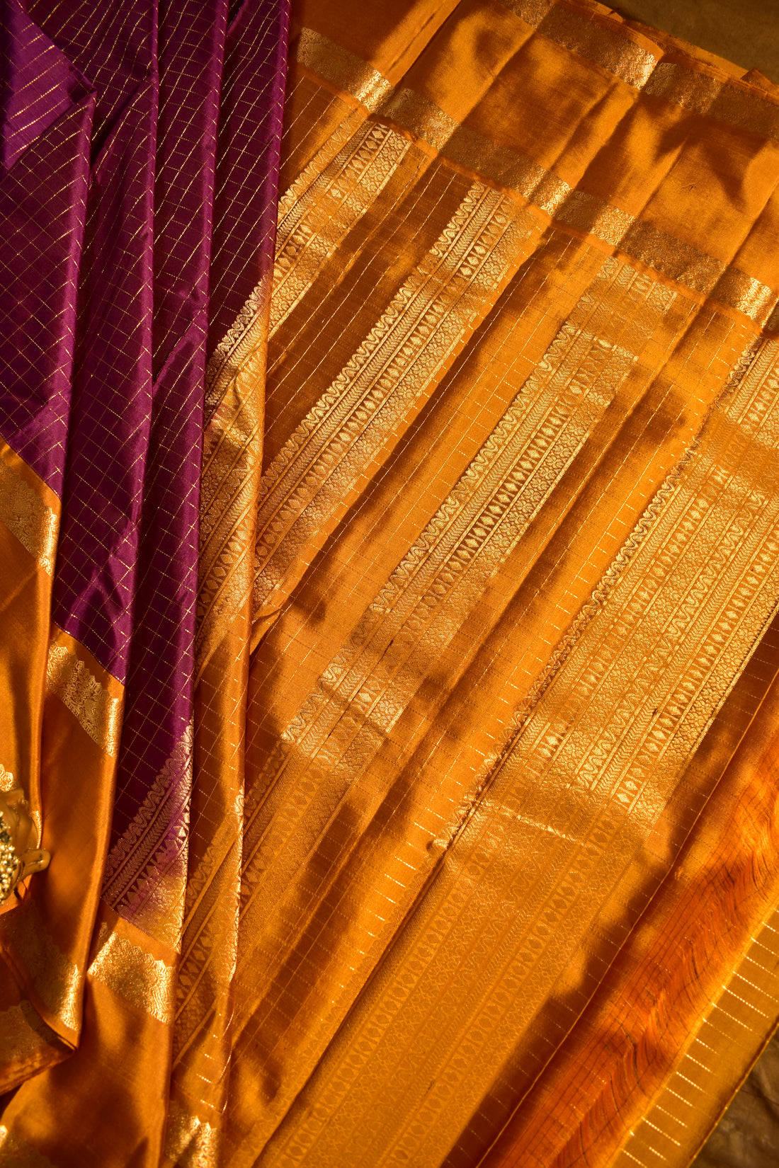 PURE VINTAGE KANCHI PATTU SAREE - KADHAMBARI SILKS