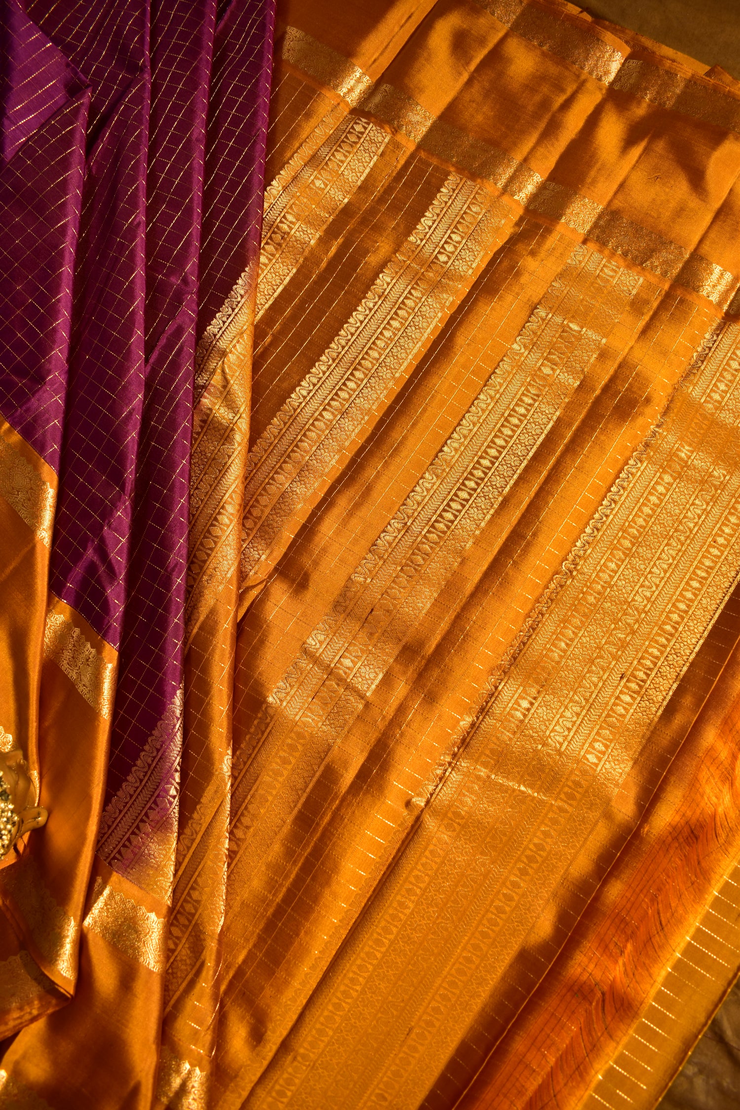 PURE VINTAGE KANCHI PATTU SAREE - KADHAMBARI SILKS