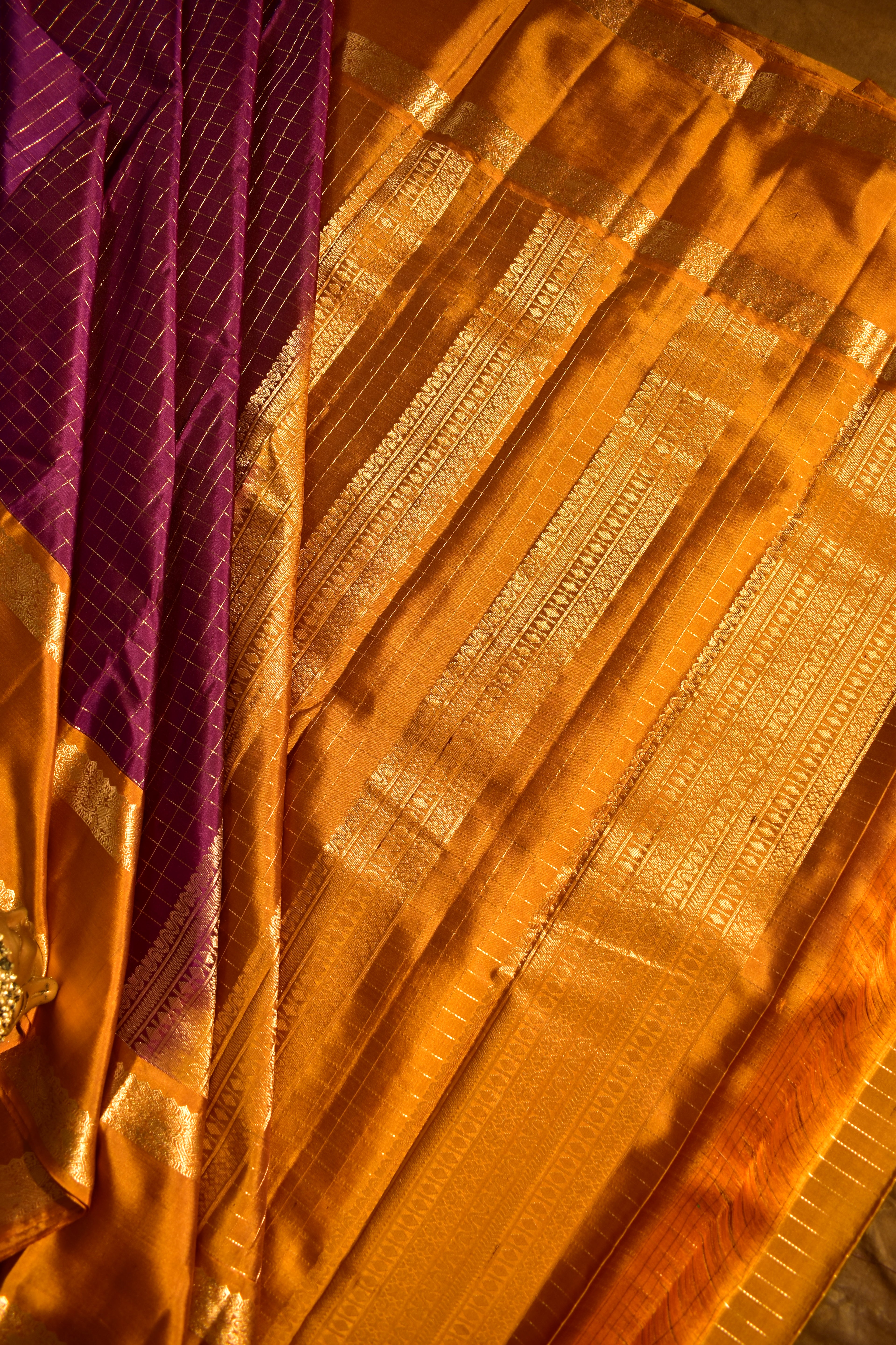 PURE VINTAGE KANCHI PATTU SAREE - KADHAMBARI SILKS