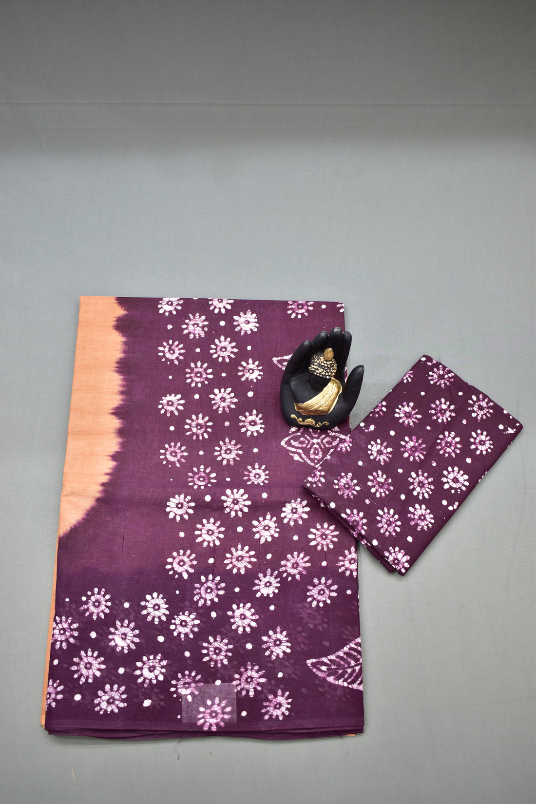 ORANGE PEACH-COTTON SAREE