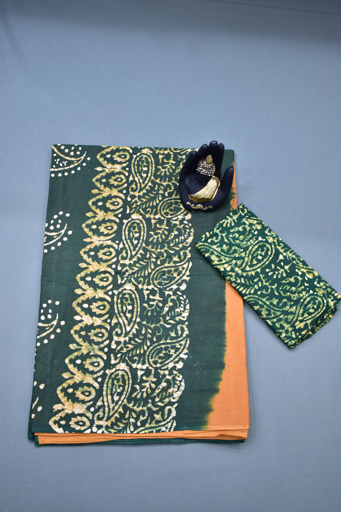 TANGERINE-COTTON SAREE