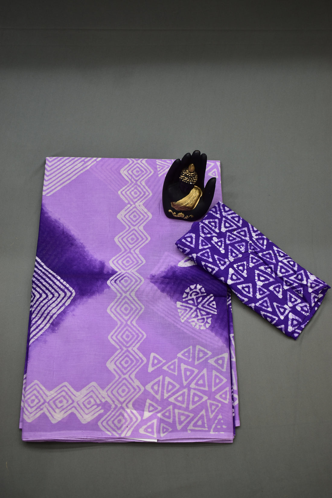 SKY BLUE &amp; ROYAL BLUE-COTTON SAREE