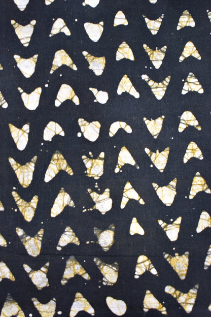 YELLOW &amp; BLACK-COTTON SAREE