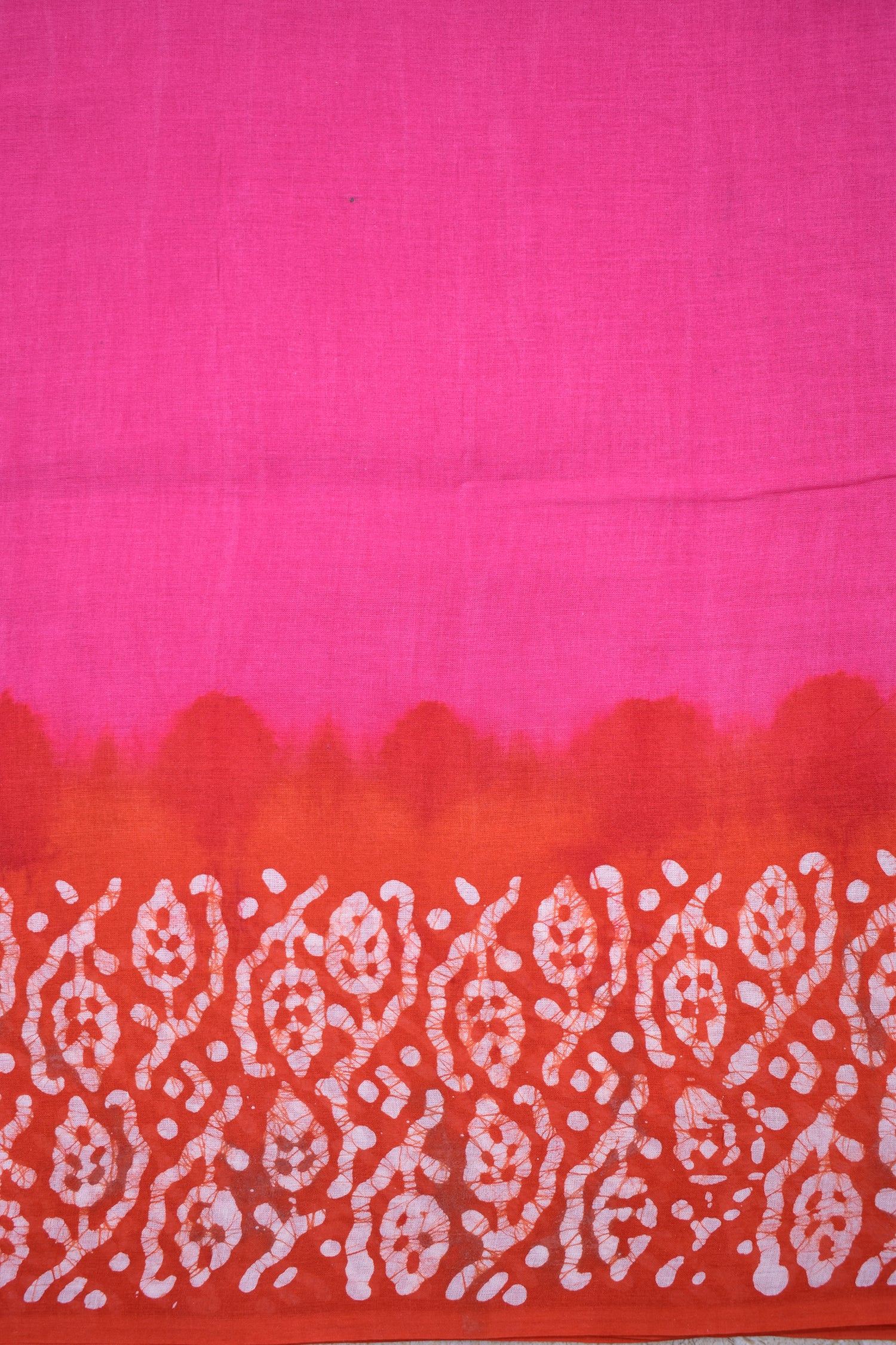 PINK &amp; ORANGE-COTTON SAREE