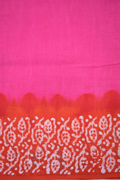 PINK &amp; ORANGE-COTTON SAREE