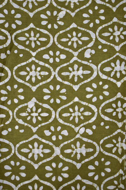 PISTA GREEN &amp; BROWN-COTTON SAREE