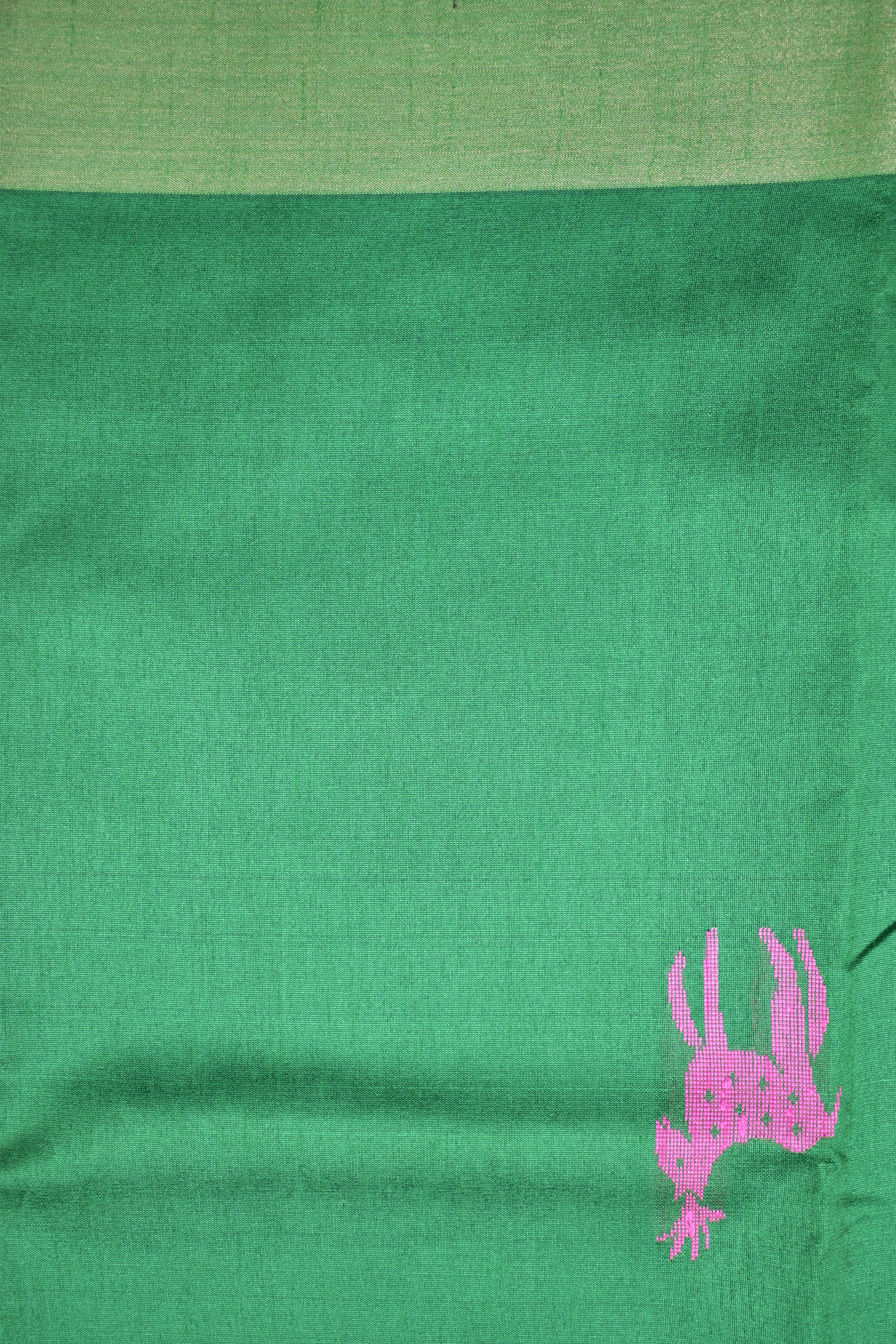 GREEN- KHADI PATTU SAREE