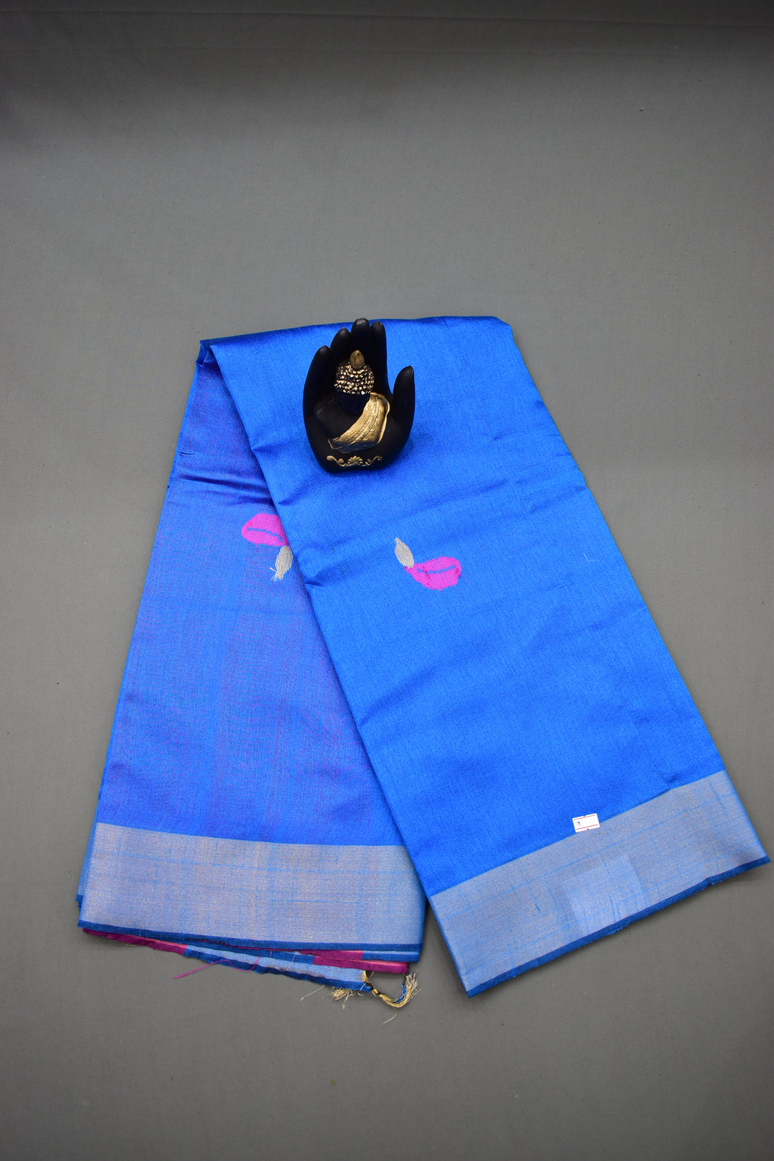 BLUE- KHADI PATTU SAREE