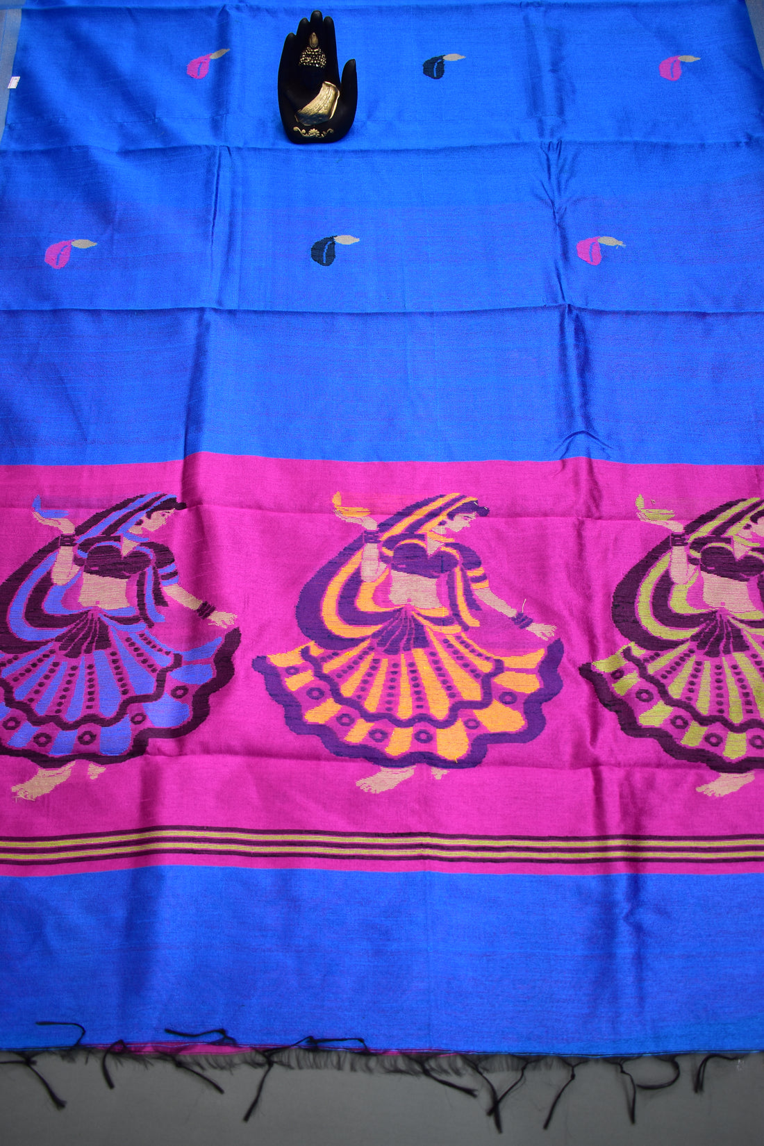 BLUE- KHADI PATTU SAREE