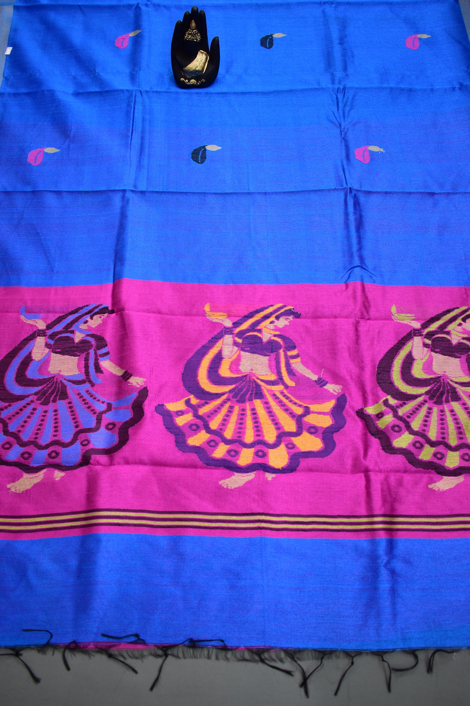 BLUE- KHADI PATTU SAREE