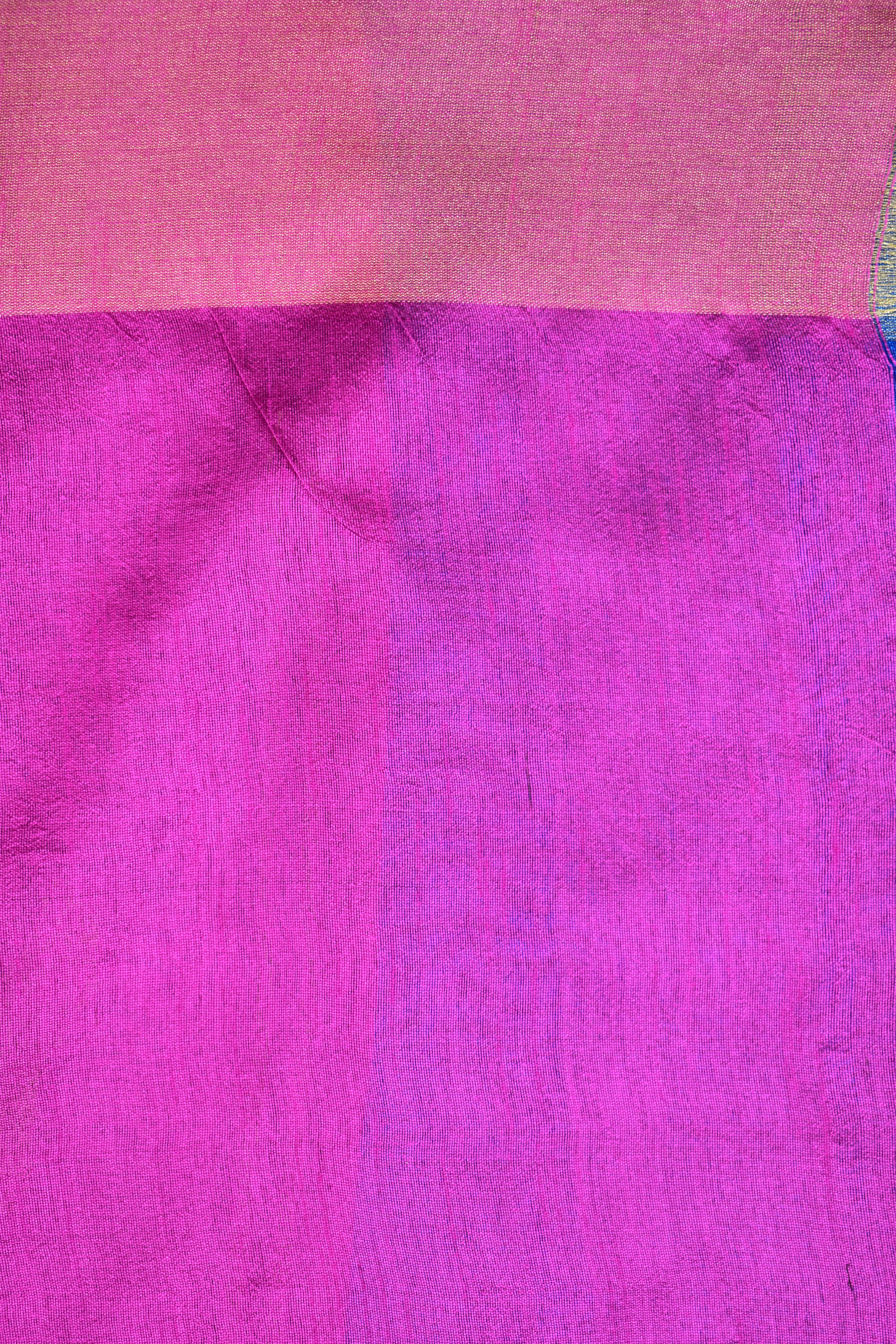 BLUE- KHADI PATTU SAREE