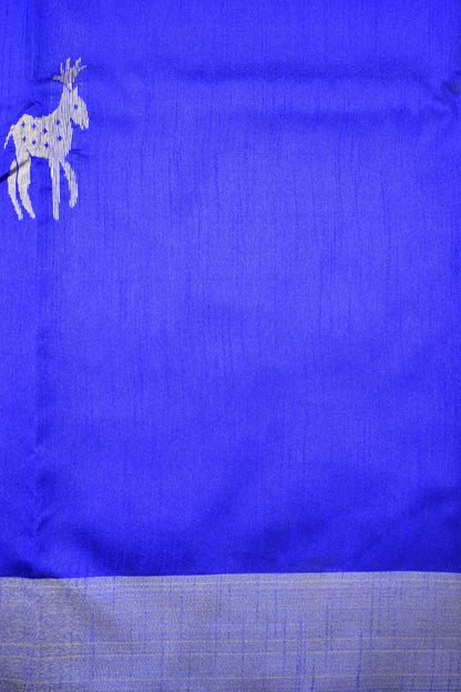 BLUE- KHADI PATTU SAREE