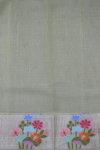 MEHENDI GREEN-BENARAS KOTA WEAVING SAREE