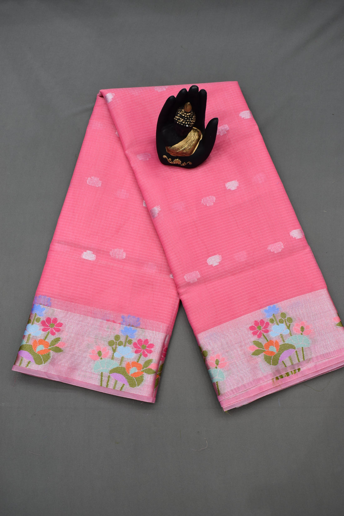 SALMON PINK-BENARAS KOTA WEAVING SAREE