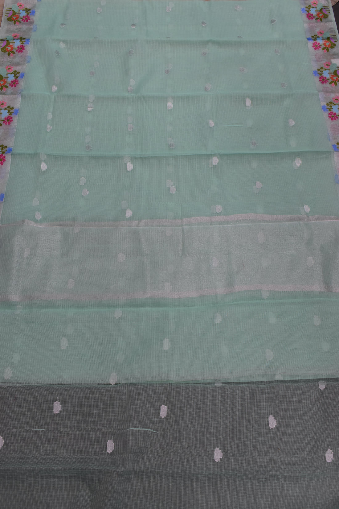 OCEAN GREEN-BENARAS KOTA WEAVING SAREE