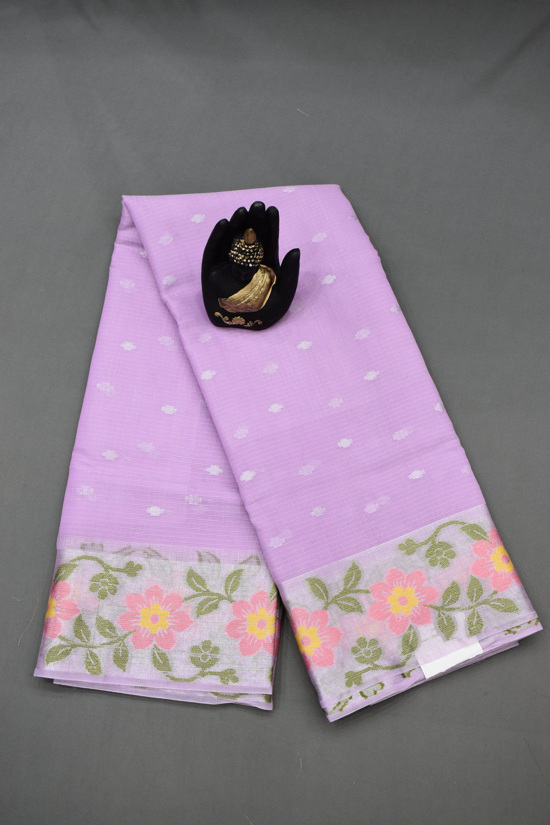 LIGHT VIOLET-BENARAS KOTA WEAVING SAREE