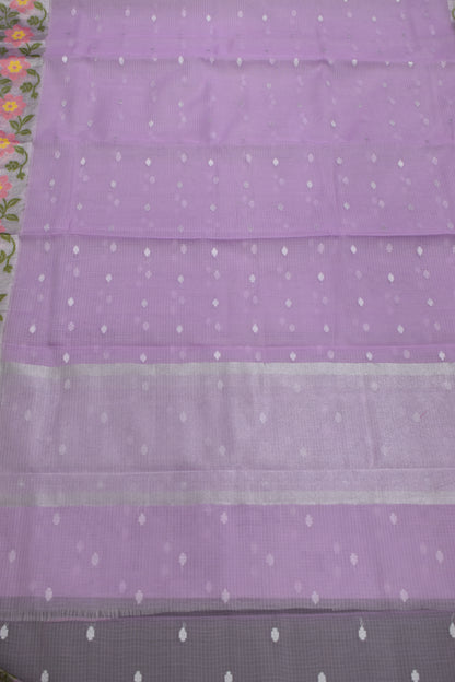 LIGHT VIOLET-BENARAS KOTA WEAVING SAREE