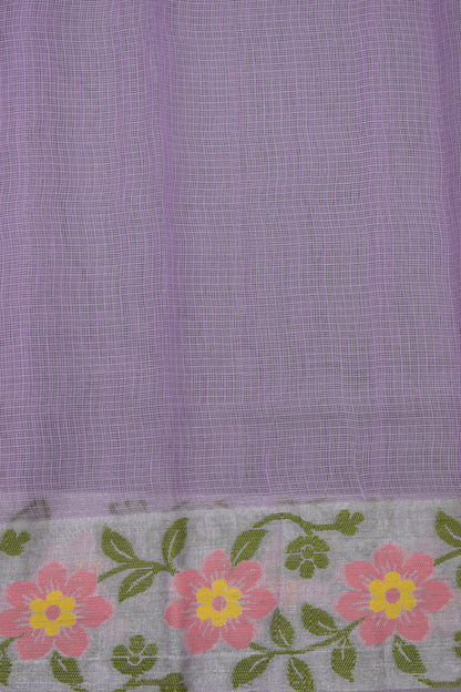 LIGHT VIOLET-BENARAS KOTA WEAVING SAREE