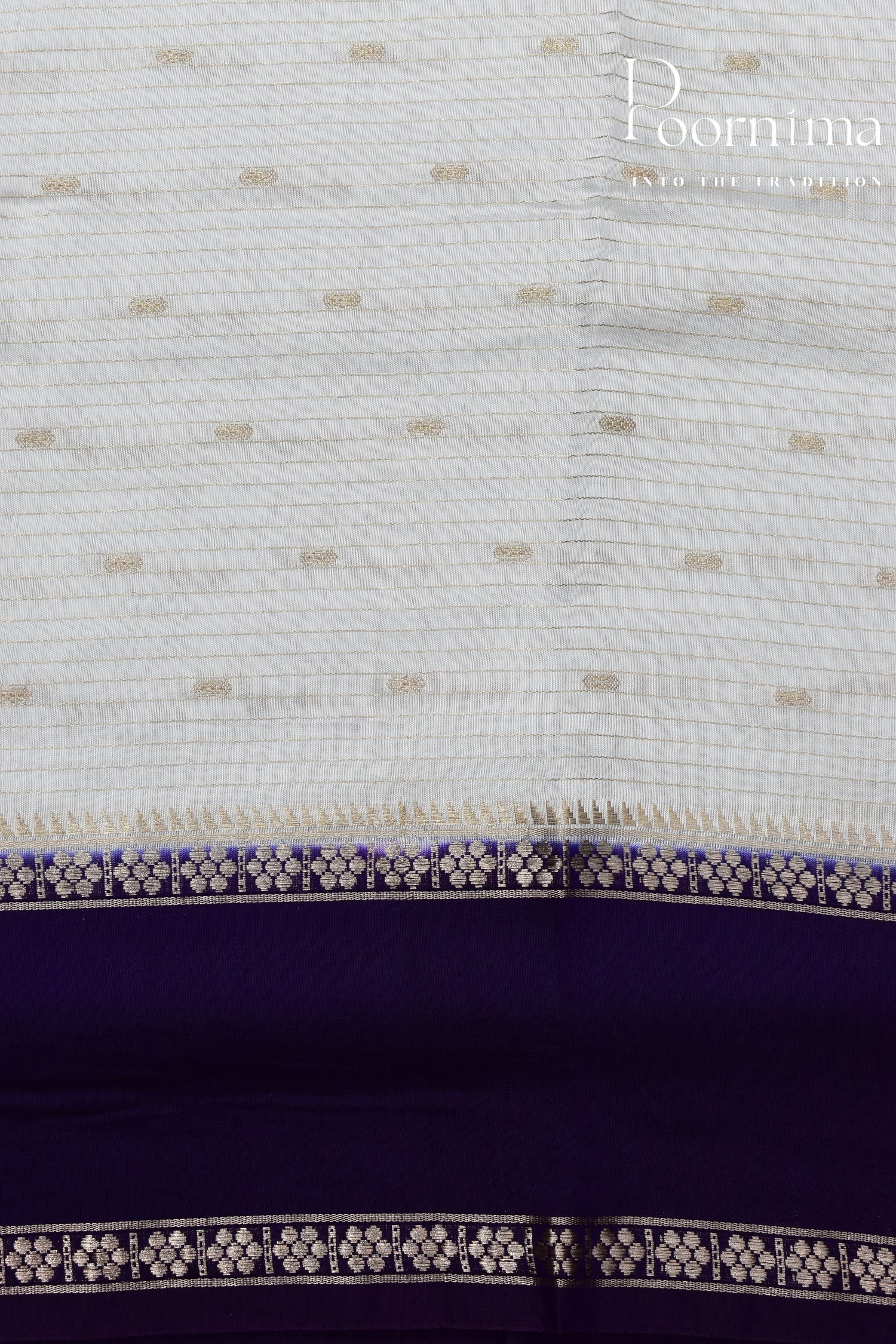 WHITE- CHNADERI SILK SAREE