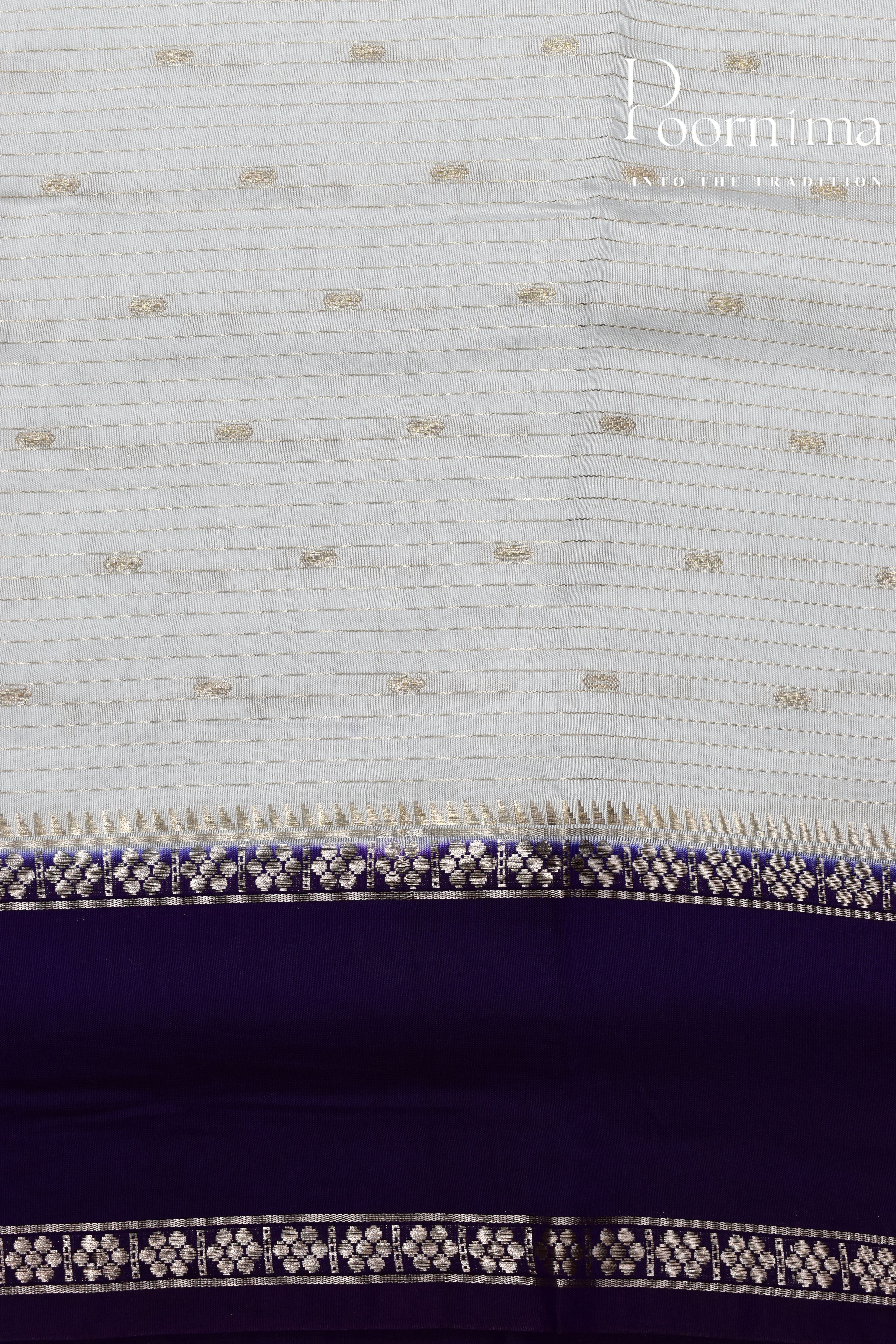 WHITE- CHNADERI SILK SAREE