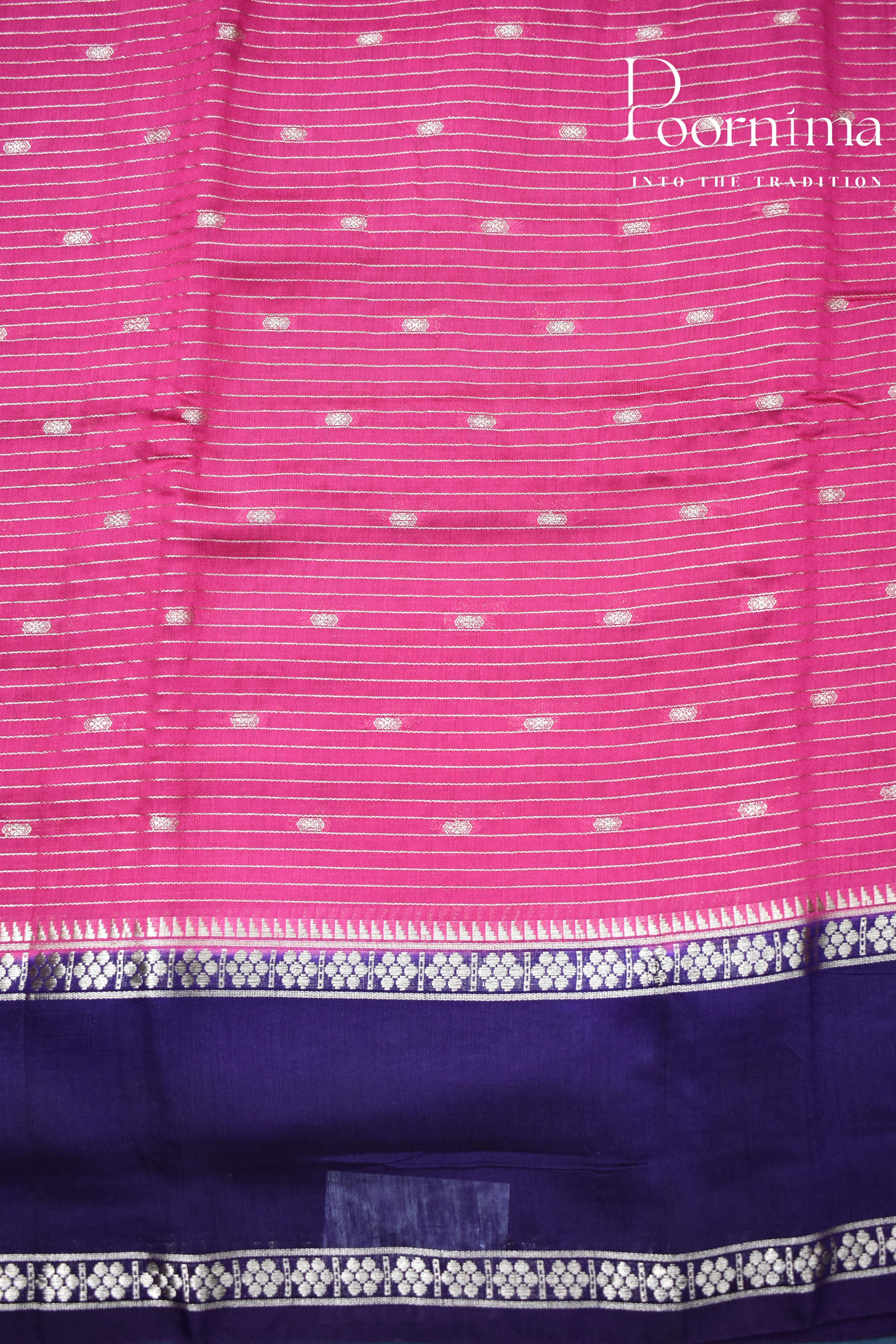 PINK- CHANDERI SILK SAREE