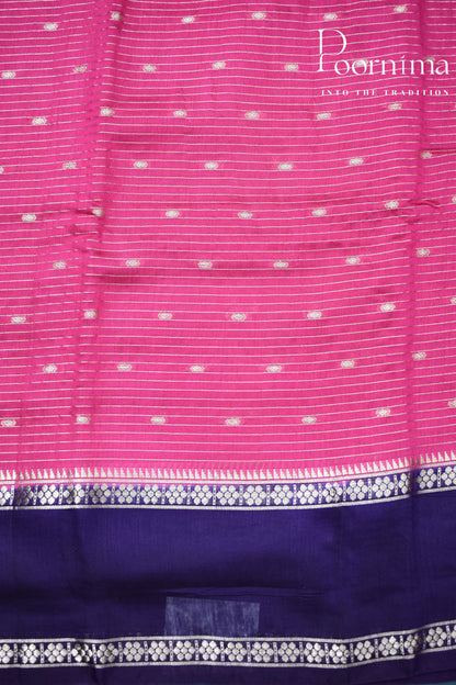PINK- CHANDERI SILK SAREE